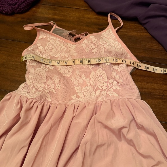 Pink Lace Maxi Dress Sz 2/4 - Picture 10 of 10